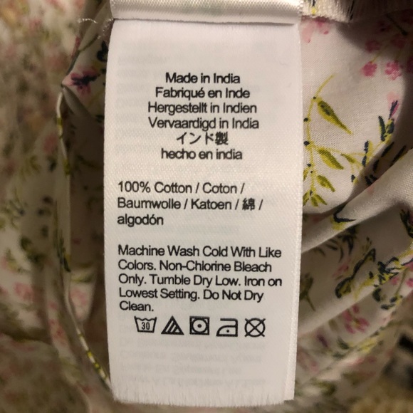 J. Crew Tie Sleeve Button Front Meadow Floral Blouse S - Picture 11 of 12